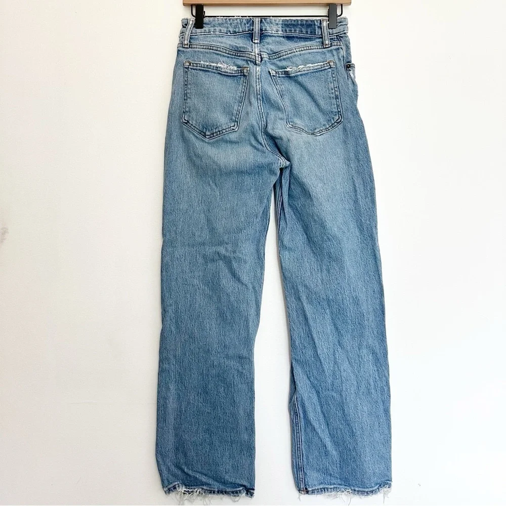 Abercrombie & Fitch Curve Love High Rise 90s Relaxed Jean 27 4 Short Stretch
